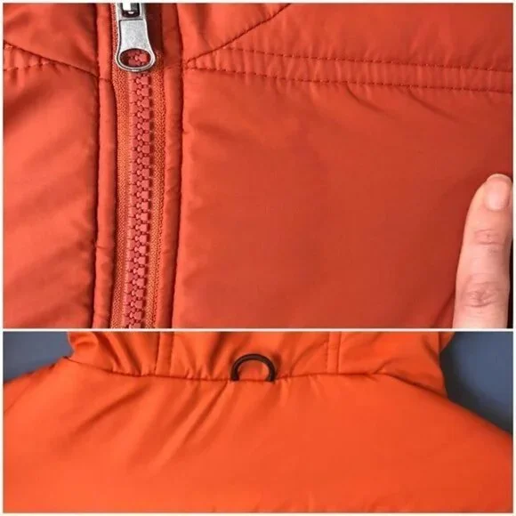 F.O.G by LONDON FOG Orange Quilted Jacket Sz M - Picture 4 of 6